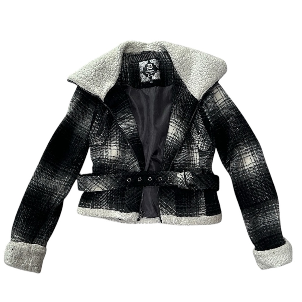 Plaid Black & White Women's Jacket